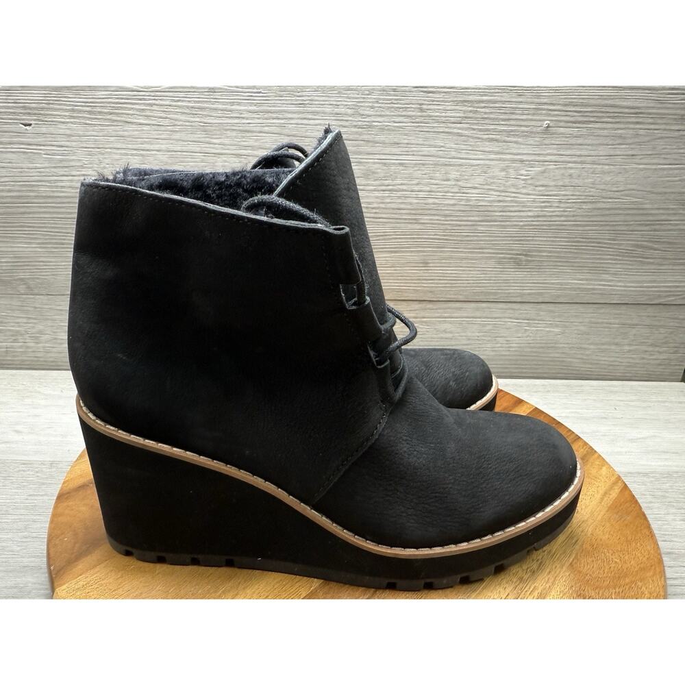 Eileen Fisher Women's Black Luv Wedge Chelsea Booties, Women Size 8